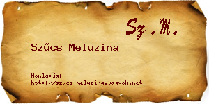 Szűcs Meluzina névjegykártya